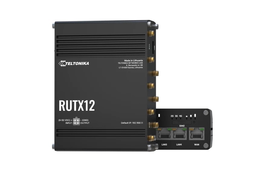 [RUTX12] RUTX12 Router Industrial - Ethernet - Wi-Fi - 4G LTE - Doble SIM - Teltonika
