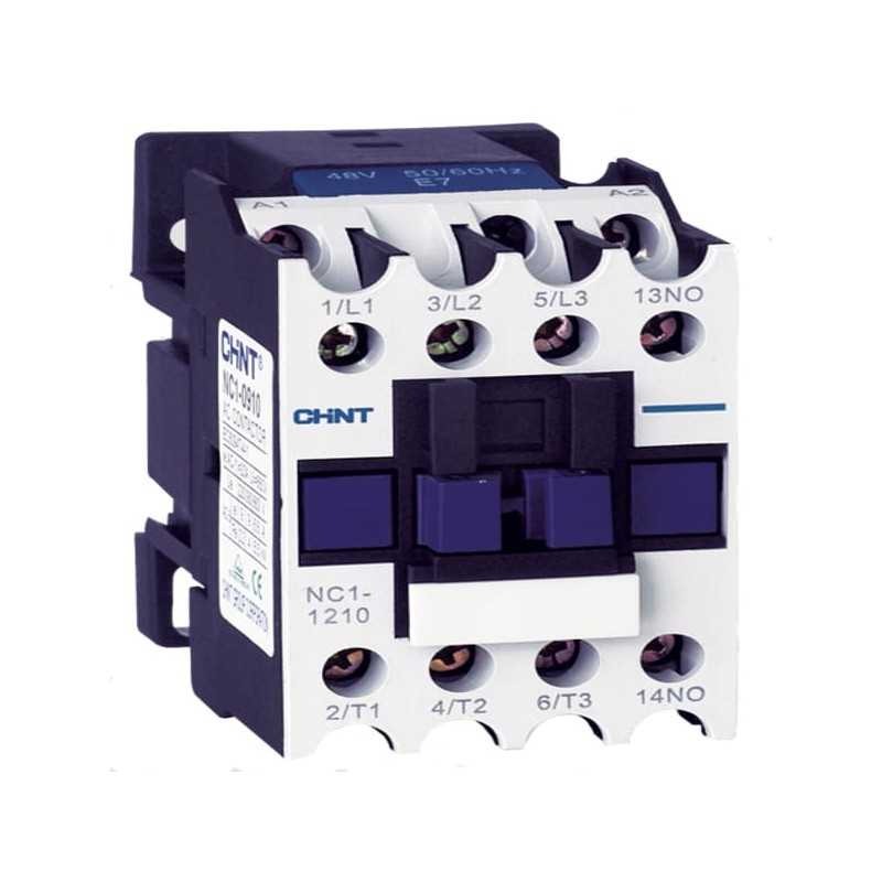 Contactor NC1, 18A, 3P+1NA; 7.5KW (AC3/380V) control 220 Vac - Chint - 03010168010CH