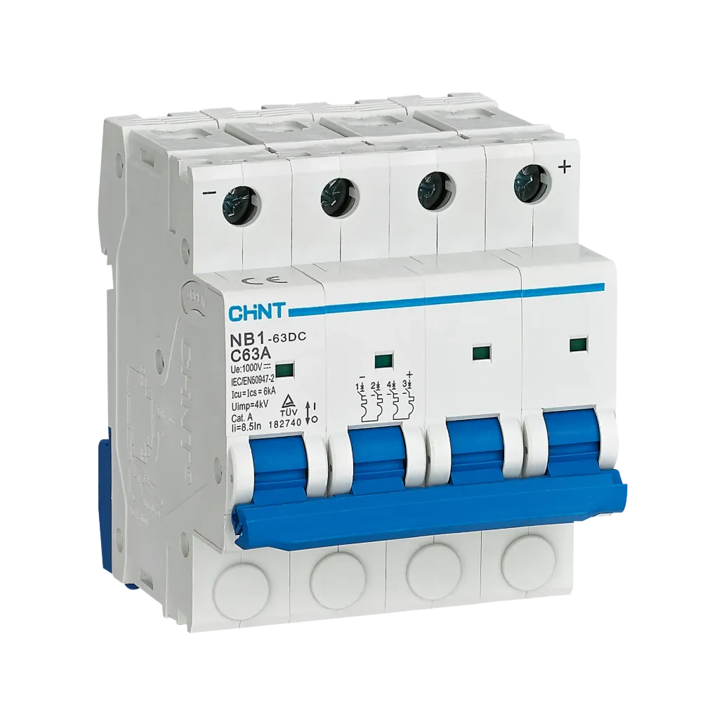 Interruptor DC 2Px32A 1000VDC, curva C, NB1-63DC-4P-C32 - CHINT - 07032432CH