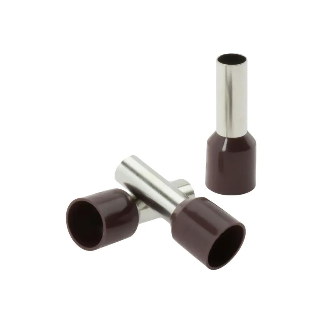 [CKE-E1012-BROWN] Ferrul Café 8 AWG - 10mm (100u) - Cirkon Electric