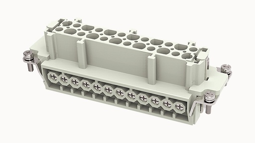 [DE-024-F] Conector Industrial Rectangular Hembra 24+PE