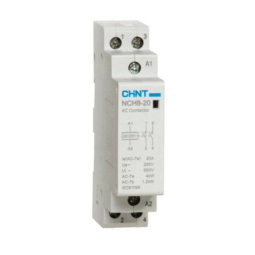 [03010006841CH256054] Contactor modular 230 Vac 20A, 4KW AC1, 2NA - Chint - 03010006841CH