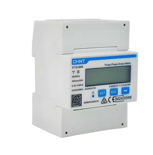 [2713422CH] Analizador de Energía DTSU666 5(80)A 3P+N RS485 Montaje a riel DIN - CHINT - 2713422CH