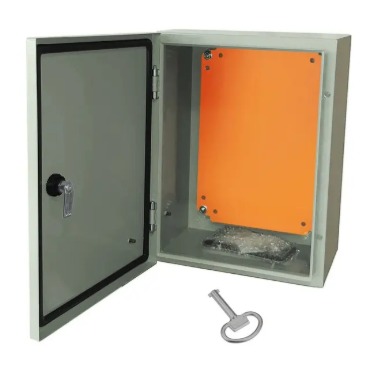 [CKE-GABM-1P-300-200-150] Gabinete Tablero Metálico 1 Puerta 300x200x150 Ral 7032 - Cirkon electric