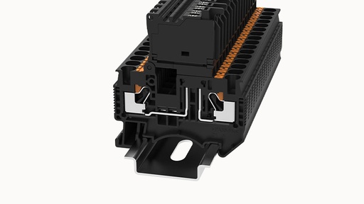 [DS4-HE-LD24-01P-13-00A(H)] Borne PortaFusible Push in 4mm con indicador 24VDC DS4-HE-LD24 - Degson