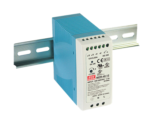 [MDR-60-24] Fuente de Poder Mean Well - Riel DIN - 24VDC - 2.5A - 60W