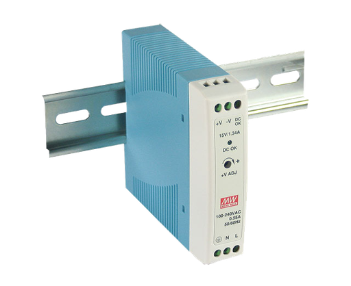 [MDR-20-5] Fuente de Poder-5VDC-3A-15W - Mean Well - Riel DIN