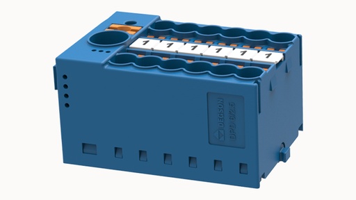 [DPD6/2.5-12P-12-00Z(H)] Repartidor Push in 12 Polos 2.5mm Azul Riel din - Degson