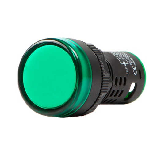 [2502021CH] Luz Piloto LED Verde 22MM 24VAC/DC ND16-22DS/2 - Chint - 2502021CH